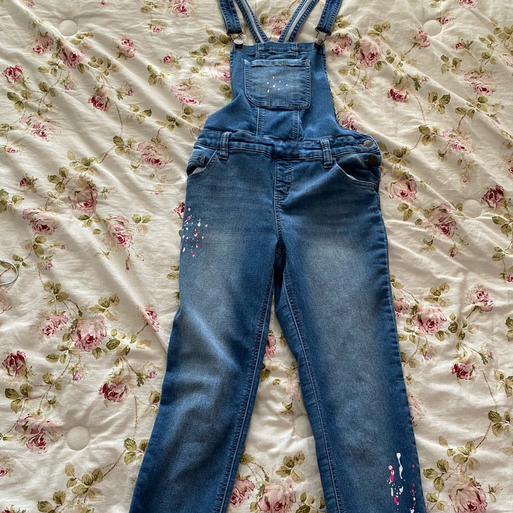 Denim full length overalls